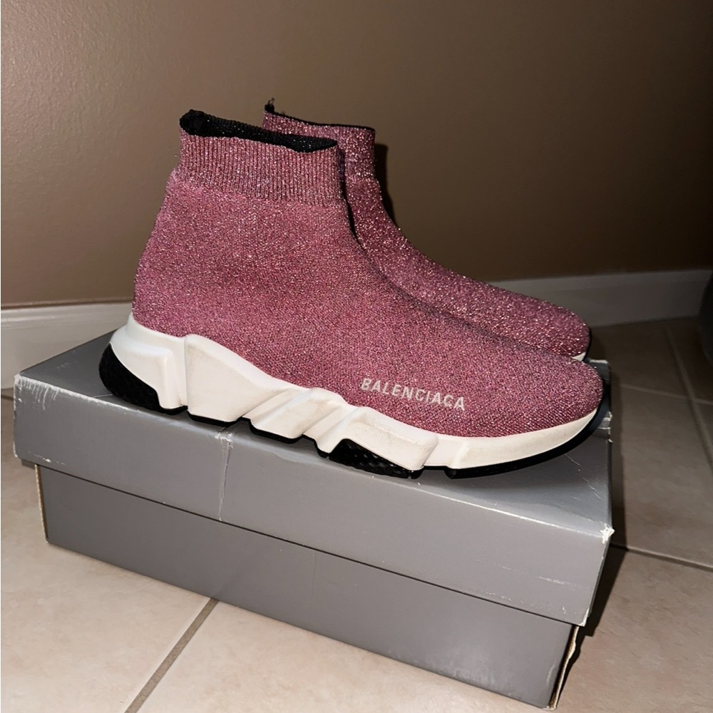 Worn sneakers